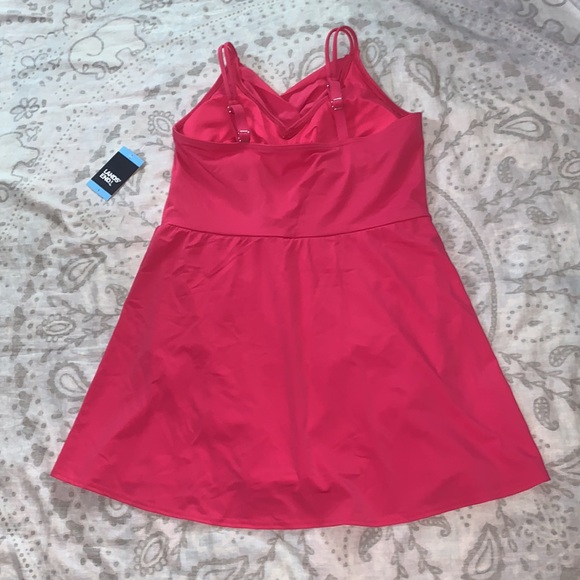 NWT Lands' End One Piece Swim Dress Hot Pink - Picture 8 of 8